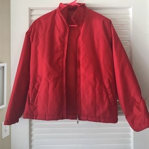 Red lightweight winter jacket